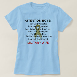 T-shirt Non ce genre d'épouse militaire