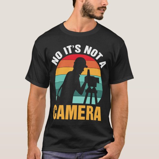 T-shirt Non, ce n'est pas un Surveyor de caméra (Devant)