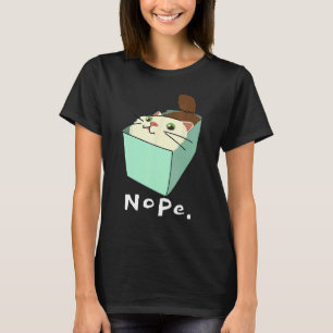 T-shirt Non Chat Drôle Dans Une Boîte Chat Mignon