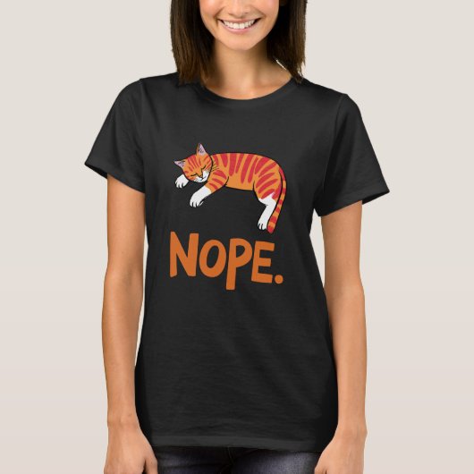 T-shirt Non Chat paresseux (Devant)