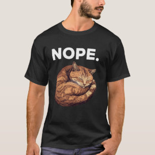 T-shirt Non Chat Paresseux Drôle Chat Endormi