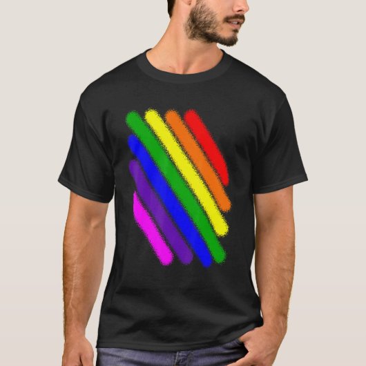 T-shirt Non Droit Lgbt Arc-en-ciel Limites Diffusées Lgbt (Devant)