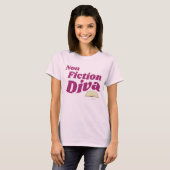 T-shirt Non Fiction Diva Sassy Auteur Design Slogan (Devant entier)