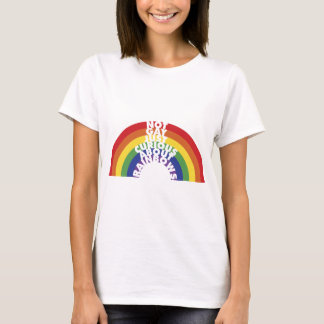 T-shirt Non gai - juste curieux au sujet des arcs-en-ciel