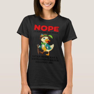 T-shirt Non je ne peux pas aller en enfer Satan a une ordo