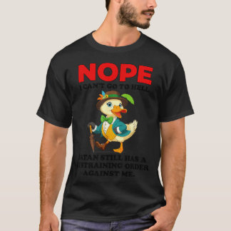T-shirt Non je ne peux pas aller en enfer Satan a une ordo