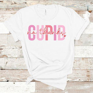 T-shirt Non Merci Cupid Funny Nom personnalisé Saint Valen