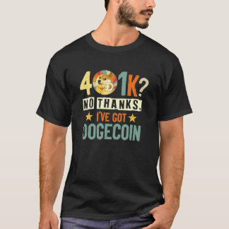 T-shirt Non Merci J'ai Doge Coin Dogecoin Cryptocurren