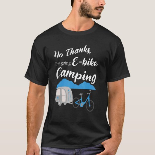 T-shirt Non Merci Je vais E Vélo Camping Riders Graphi (Devant)