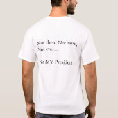 T-shirt Non MON président (Dos)