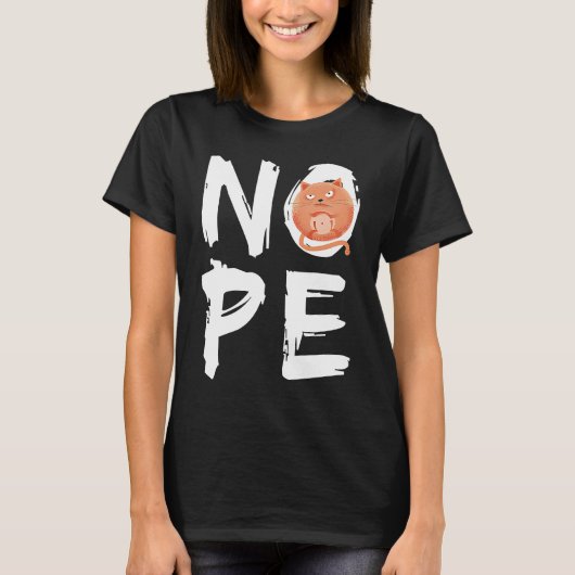 T-shirt Non Pas Aujourd'Hui Chat Lazy Grumpy Cute Kitten C (Devant)