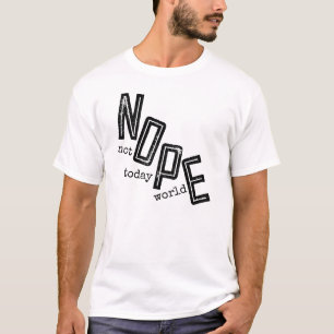 T-shirt NON pas aujourd'hui monde vintage rétro typographi