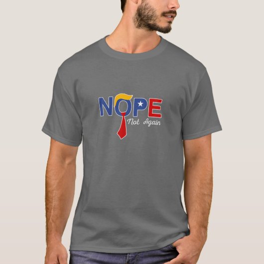 T-shirt Non, pas encore drôle Trump perruque rouge (Devant)
