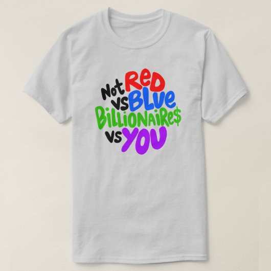 T-shirt Non Rouge Vs Bleu (Design devant)