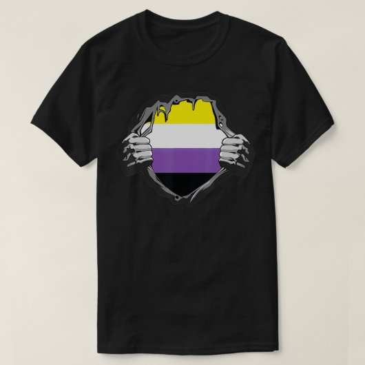 T-shirt Nonbinary Pride Non Binary Nonbinary Enby Flag  (Design devant)