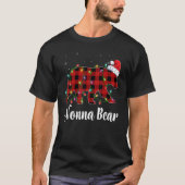 T-shirt Nonna Bear Buffalo Red Plaid Matching Family Chris (Devant)