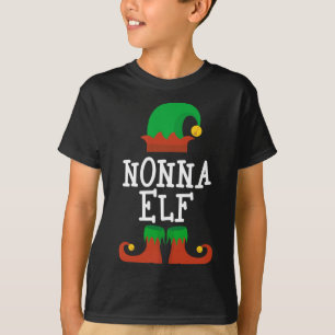 T-shirt Nonna Elf Noël Funny Noël Cadeau de Noël