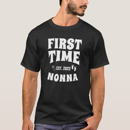 T-shirt Nonna Est 2023 Naissance Grossesse bébé Ann (Devant)