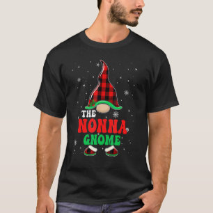T-shirt Nonna Gnome Buffalo Plaid Matching Family Christma