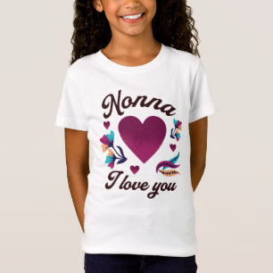T-Shirt Nonna Je t'aime, grand-mère Je t'aime