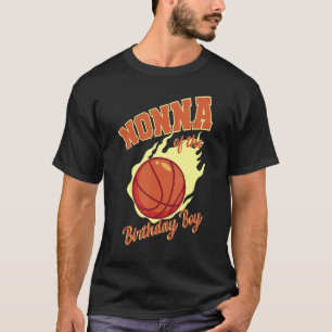 T-shirt Nonna Of The Birthday Boy Basketball Famille Anniv