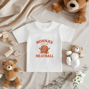 T-Shirt Nonna's Little Meatball Baby Beau cadeau italien