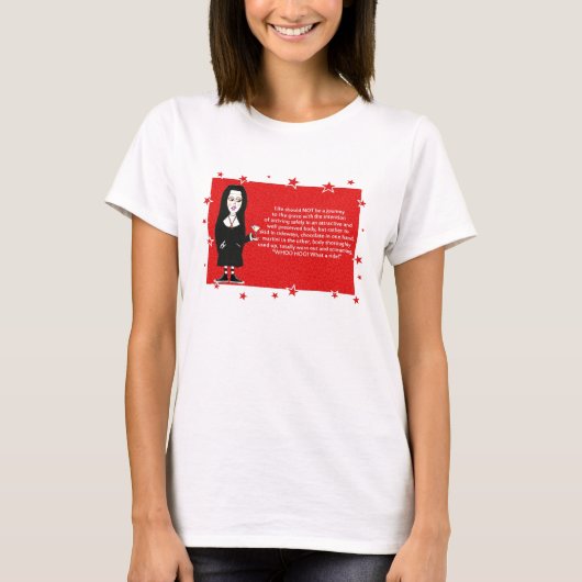 T-shirt Nonne avec Martini (Devant)
