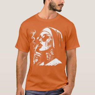 T-shirt Nonne impie drôle d'horreur étranglée Nonne impie 