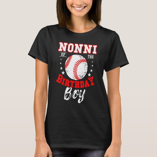 T-shirt Nonni De L'Anniversaire Boy Baseball Thème Anniver (Devant)