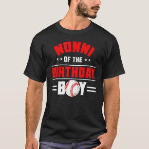 T-shirt Nonni De L'Anniversaire Boy Baseball Thème Famille