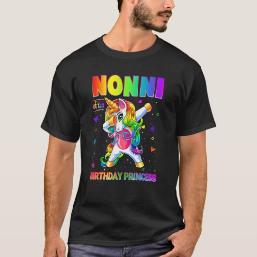 T-shirt Nonni De L'Anniversaire Princesse Fille Dabbing Un (Devant)