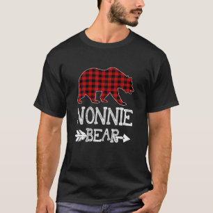 T-shirt Nonnie Bear Noël Noël Noël Noël Pajama Rouge Plaqu