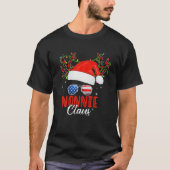 T-shirt Nonnie Claus Reindeer Père Noël Messy Bun Christma (Devant)