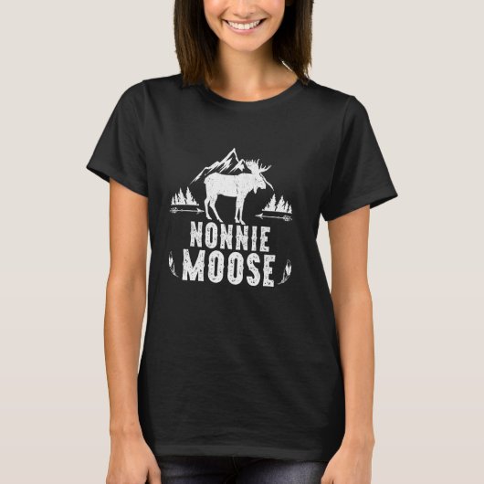 T-shirt Nonnie Moose Matching Famille Camping Randonnée (Devant)