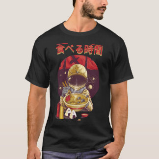 T-shirt Nood japonais de l'astronaute Ramen Vintage Kawaii