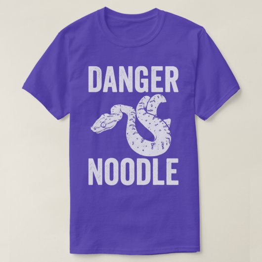 T-shirt Noodle de danger de serpent amusant1 (Design devant)