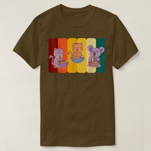 T-shirt Noodle Ramen Animals (Design devant)