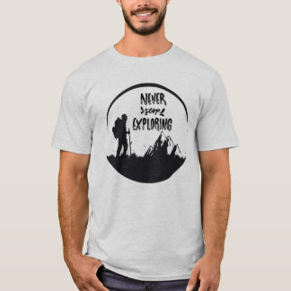 T-shirt 'Nooit stoppen met verkennen'