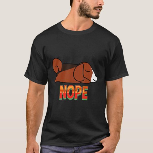 T-shirt Nope Beagle dormant (Devant)