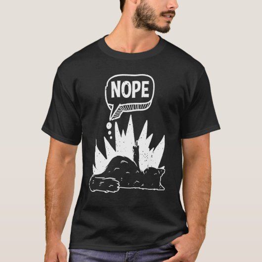 T-shirt Nope Chat Nope Fâché Et Laze Chat (Devant)