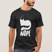 T-shirt Nope Lazy Cat (Devant)