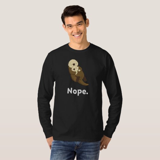 T-shirt Nope Otter Nap Pyjama Dormir (Devant entier)
