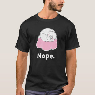 T-shirt Nope Ours Polaire Ours Nap Sleeping Pajama Nightgo