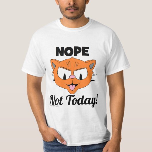 T-shirt NOPE Pas Aujourd'Hui ! Chat de dessin animé Señor (Devant)