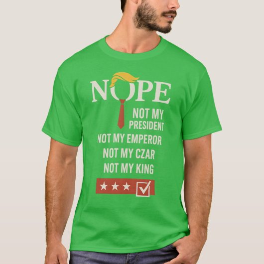 T-shirt NOPE - Pas mon président (Devant)