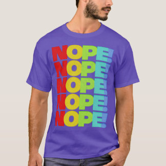 T-shirt NOPE Retro Style défraîchi Typographie Design 1