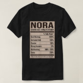 T-shirt Nora Nutrition Fact Nom Pseudo Alias Titre Fri (Design devant)
