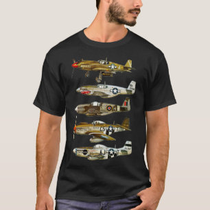 T-shirt Nord-Américain P-51 Mustang 2ÈME GUERRE MONDIALE F