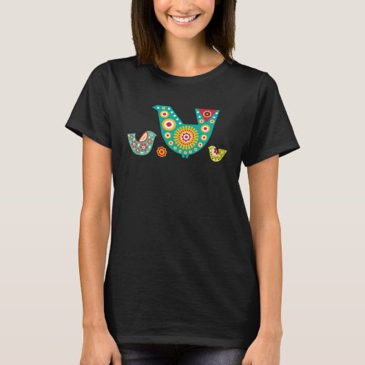 T-shirt Nordic Folk  Birds (Devant)
