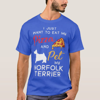 T-shirt Norfolk Terrier Chien Pizza Louveur Xmas Birthda